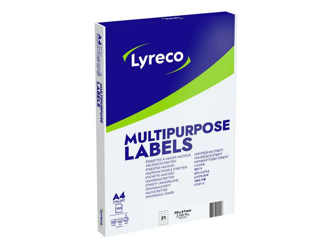 BildeEtikett LYRECO 70x41mm 2100/fp