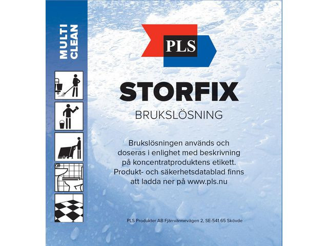 BildeEtikett PLS Brukslösning Storfix 100/rl
