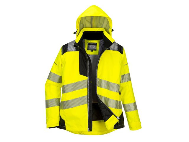 BildeVinterjacka PW382 dam varsel gul/sva 3XL