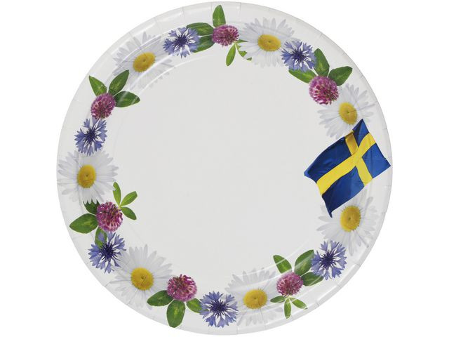 BildeTallrik blommor 23cm FSC 8/fp
