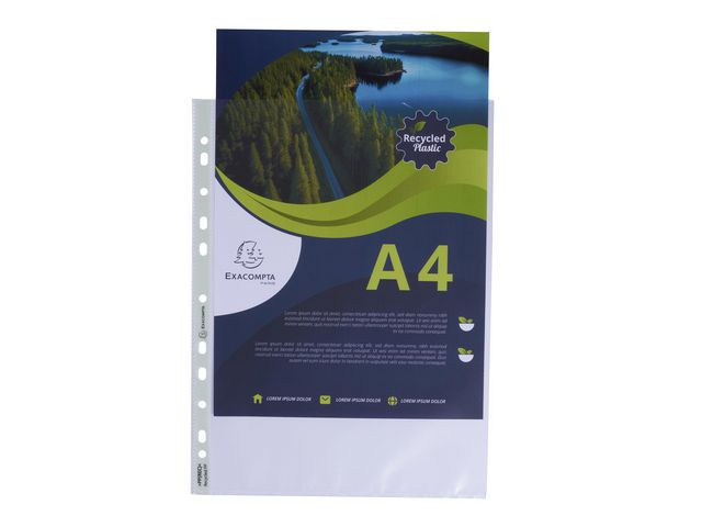 BildePlastficka EXACOMPTA A4 0,06mm präglad