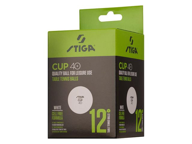 BildeBordtennisboll STIGA Cup vit 12/fp