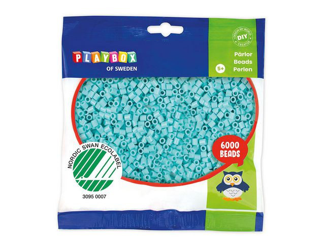 BildeRörpärlor pastell turkos 6000/fp