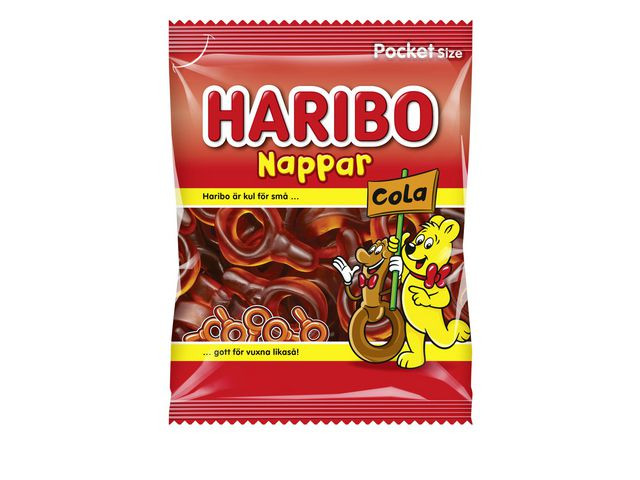 BildeGodis HARIBO Nappar Cola 80g