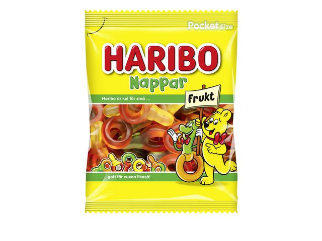 BildeGodis HARIBO Nappar Frukt 80g