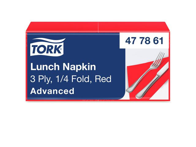 BildeServett TORK Lunch 3-lags röd 150/fp