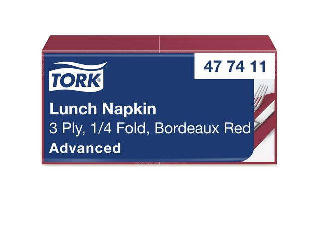 BildeServett TORK Lunch 3-lags vinröd 150/fp