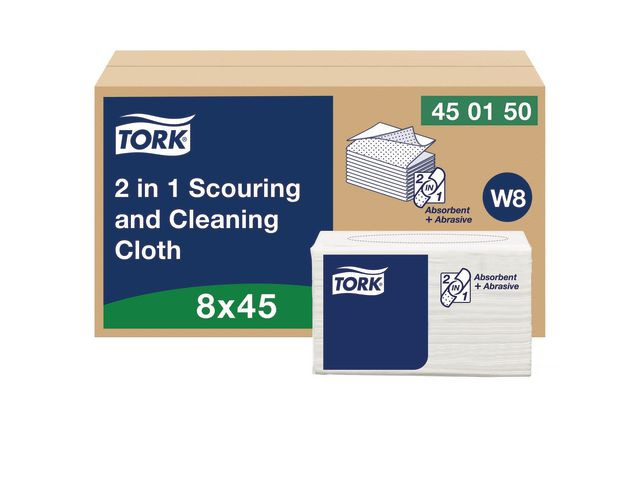 BildeRengöringsduk TORK 2-i-1 W8 vit 45/fp