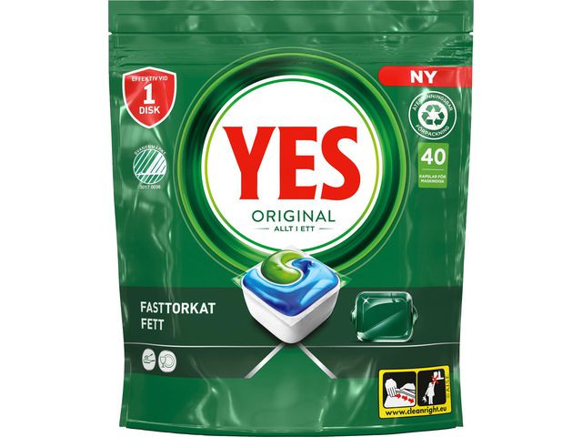 BildeMaskindisk YES Original tabletter 40/fp