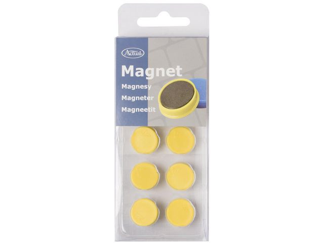 BildeMagnetknappar ACTUAL 16mm gul 10/fp