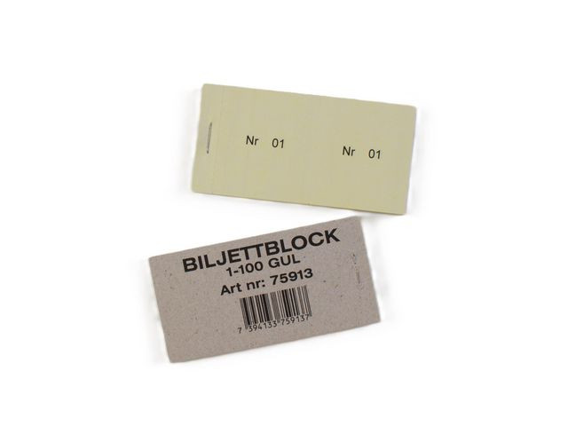BildeBiljettblock 1-100 gul
