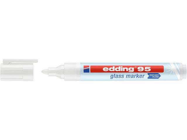 BildeMärkpenna glastavla EDDING 95 vit