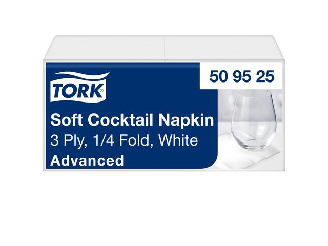 BildeServett TORK Vit 3-lgr, 24x24cm 200/fp