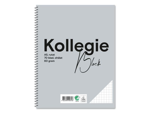 BildeKollegieblock FW A5 60g 70bl rut oh