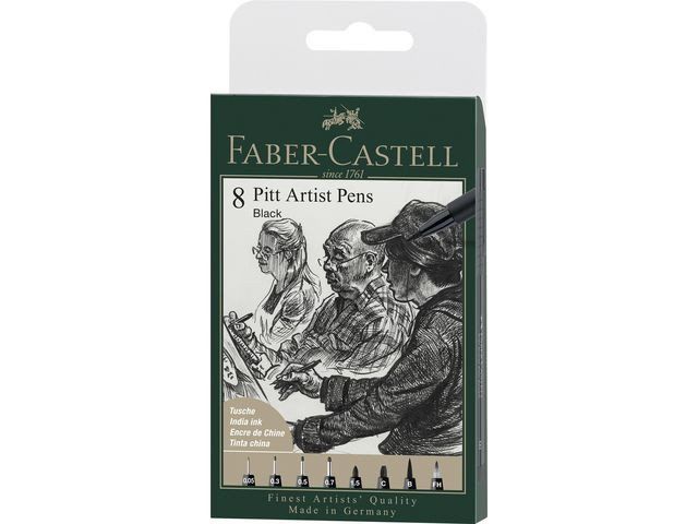 BildeFiberpenna Pitt Artist Manga Svart 8/fp