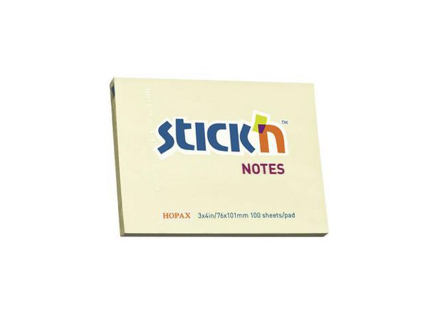 BildeNotes STICK`N 76x102mm gul