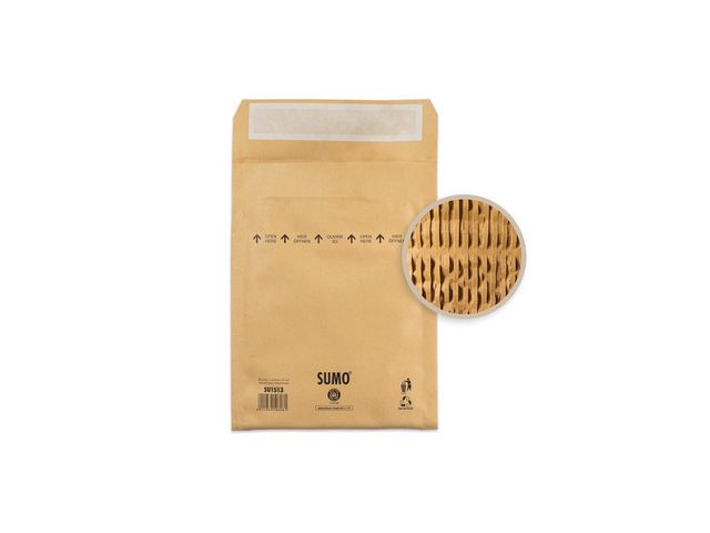 BildePåse vadderad SUMO 295x445mm brun 10/fp