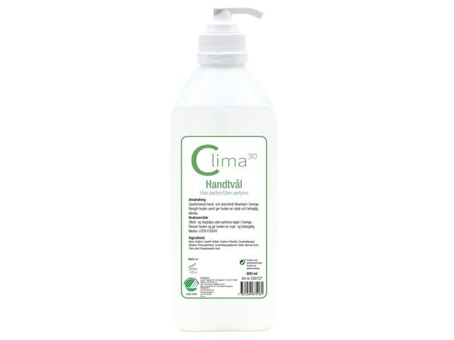 BildeTvål CLIMA30 med pump oparfym. 600ml