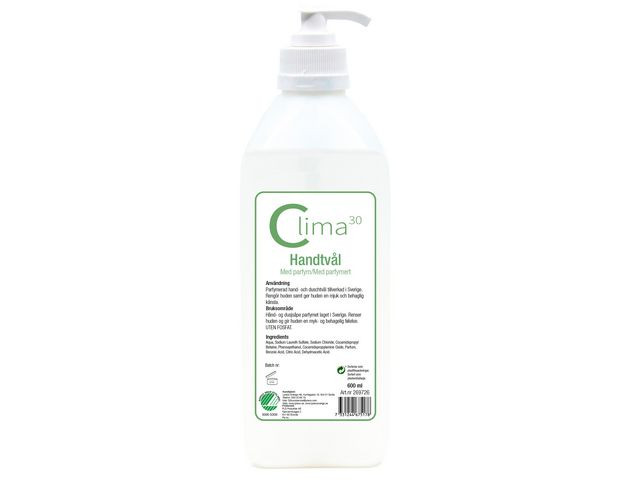 BildeTvål CLIMA30 med pump parfym. 600ml