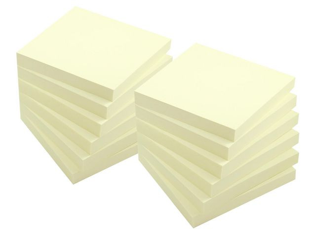 BildeNotes LYRECO prem 75x75mm gul 12/fp
