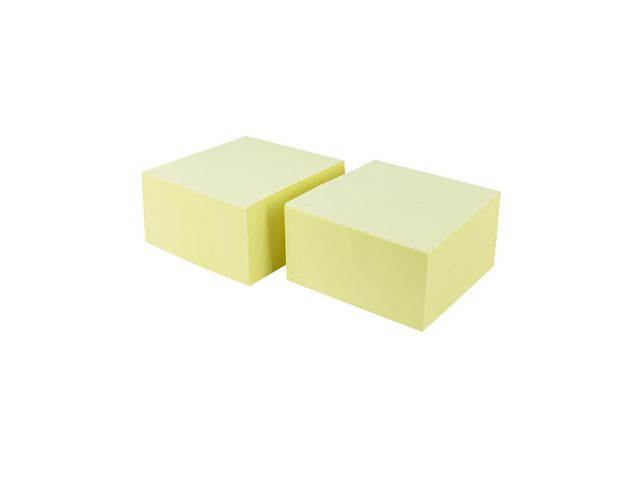 BildeNotes LYRECO kub prem 76x76mm gul 2/fp