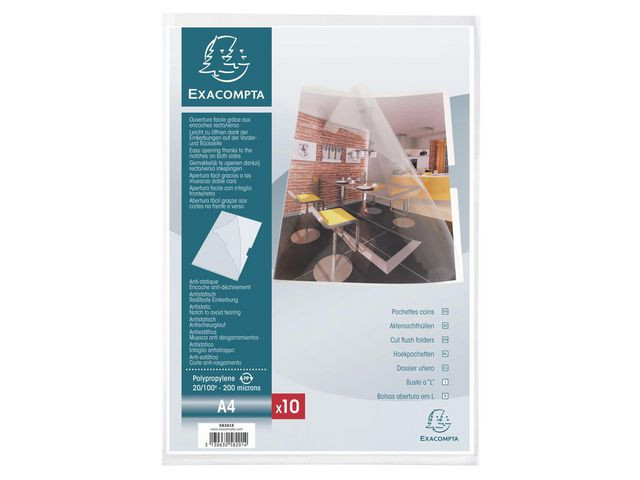 BildeAktmapp EXACOMPTA A4 0,20mm klar 10/fp
