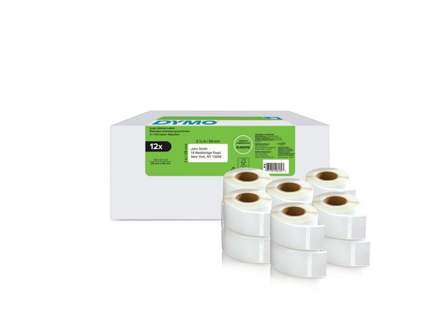 BildeEtikett DYMO LW Retur 25x54mm 12rl/krt