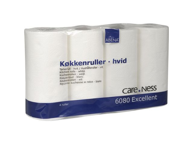 BildeHushållspapper ABENA 2-lag vit 4/fp