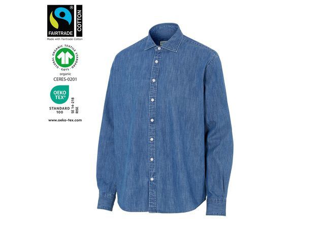 BildeSkjorta comfort COTTOVER Denim GOTS XL