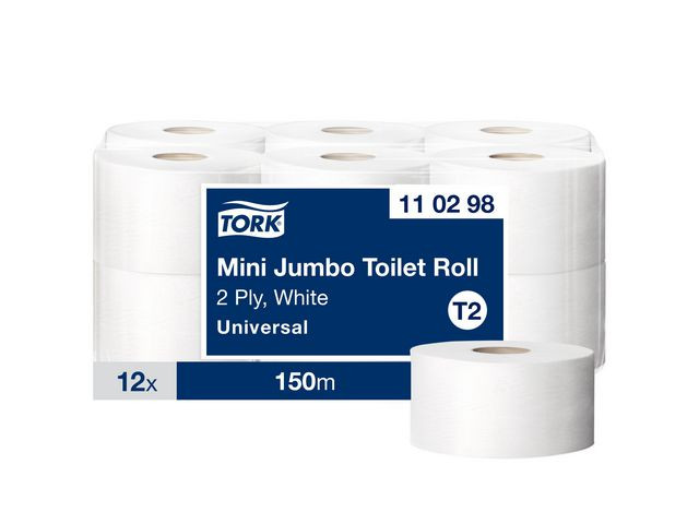 BildeToalettpapper TORK Uni T2 2-lag 12/fp