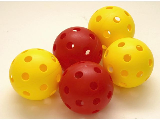 BildeInnebandyboll gul, röd 5/fp