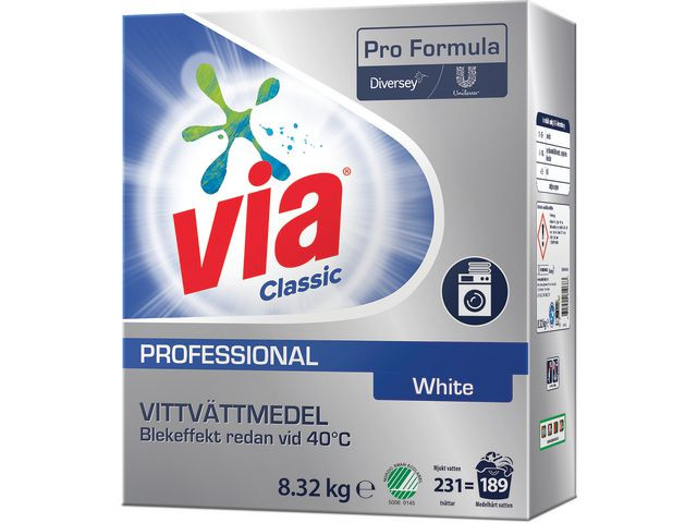 BildeTvättmedel VIA Pro Formula White 8,32kg