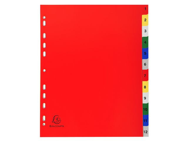 BildePlastregister EXACOMPTA PP A4+ 1-12 f.f