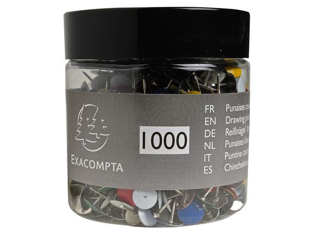BildeHäftstift EXACOMPTA sort.färger 1000/fp