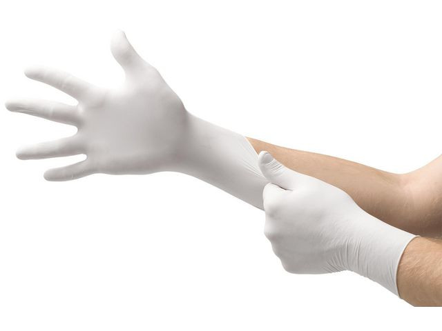 BildeNitrilhandske 92-205 vit 9 100/fp