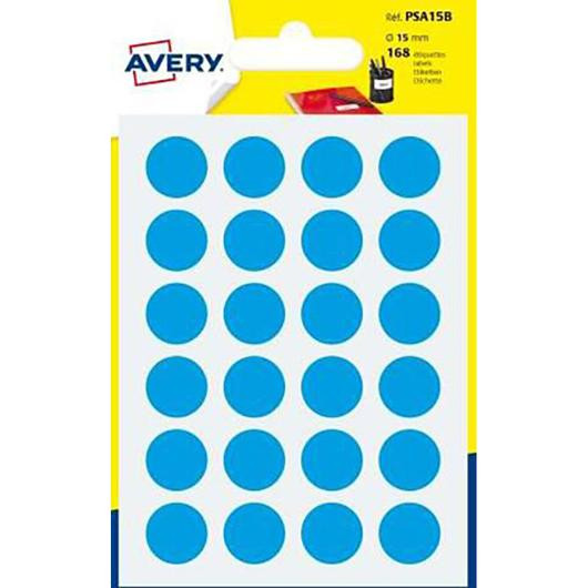 BildeEtikett AVERY 15mm blå 168/fp