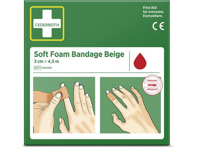 BildePlåster CEDERROTH SoftFoam 3cmx4,5m beig