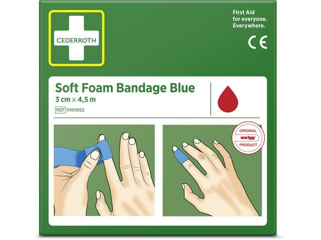 BildePlåster CEDERROTH SoftFoam 3cmx4,5m blå