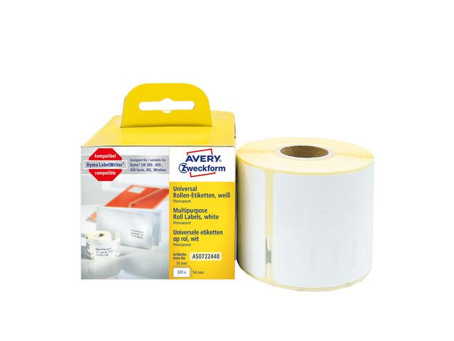BildeEtikett AVERY på rulle 70x54mm 320/fp