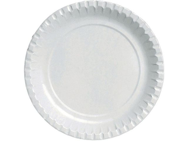 BildeTallrik DUNI Papper 22cm vit 100/fp