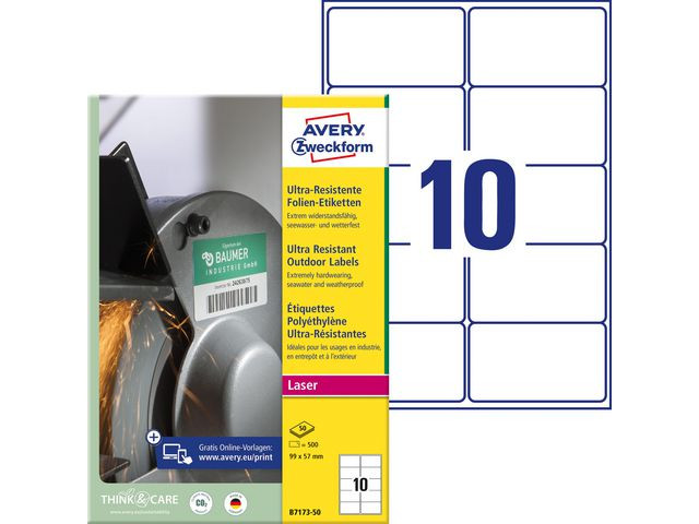 BildeEtikett AVERY Stretch 99x57mm 500/fp