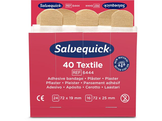 BildePlåster SALVEQUICK refill textil 40/fp