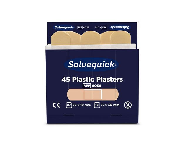 BildePlåster SALVEQUICK refill plast 45/fp