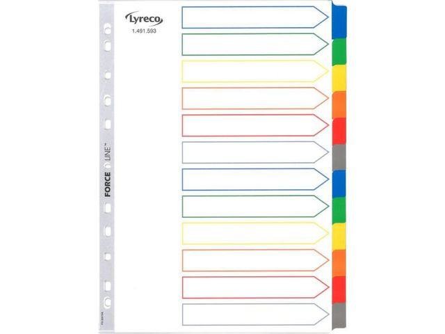 BildeKartongregister LYRECO A4 1-15 vit