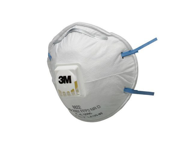 BildeAndningsskydd 3M FFP2 8822 ventil 10/fp