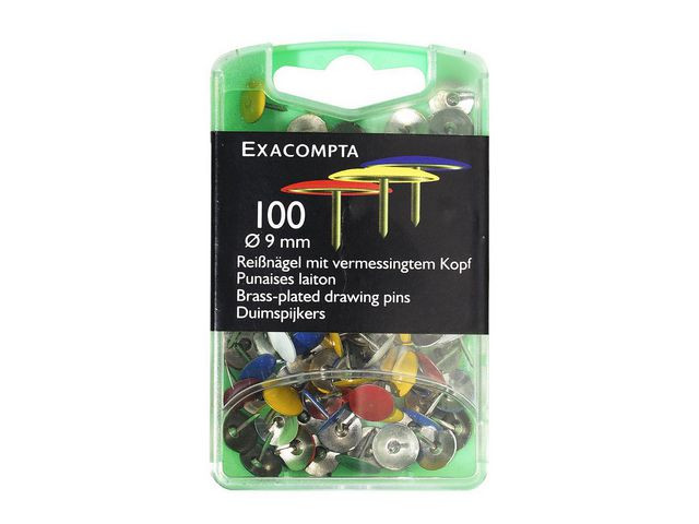 BildeHäftstift EXACOMPTA sort.färger 100/fp