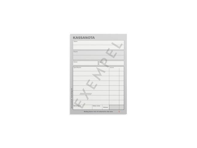 BildeKassanota A6 numrerade 2 x 50 blad