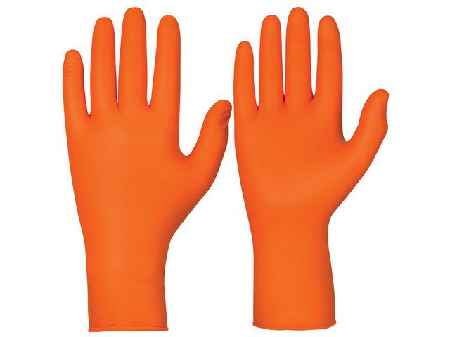 BildeNitrilhandske 940 orange S 100/fp