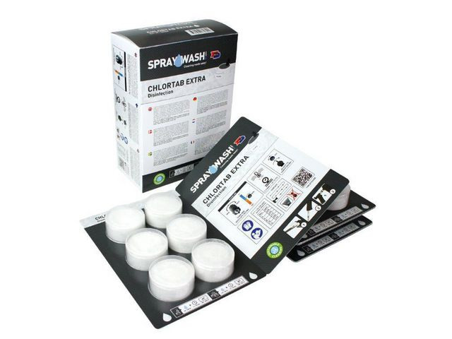 BildeTablett SPRAYWASH Chlor Extra vit 18/fp