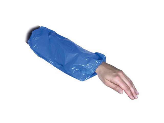 BildeÄrmskydd i LDPE m resår 40cm blå 100/fp